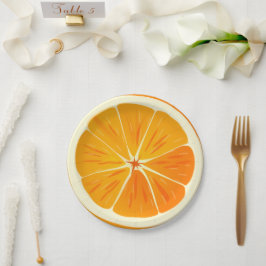 Citrus Orange Slice Paper Plate Pappteller