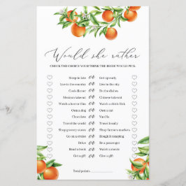 Citrus Orange Summer Frucht würde sie lieber Spiel