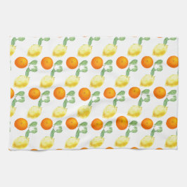 Citrus Orange und Lemon Print Geschirrtuch