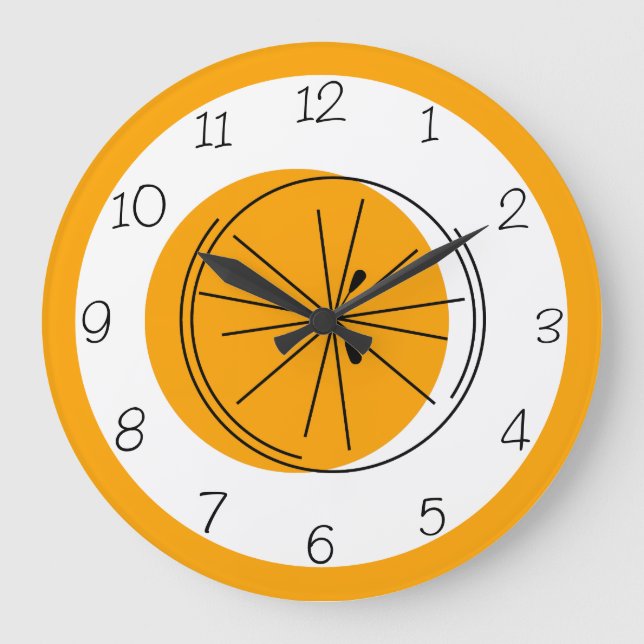 Citrus Orange Zahlen rund um die Uhr (Vorderseite)