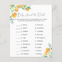 Citrus Orangen - Baby Shower Game