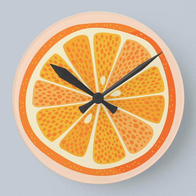 Citrus Oranges Fun Runde Wanduhr (Von Creator hochgeladen)