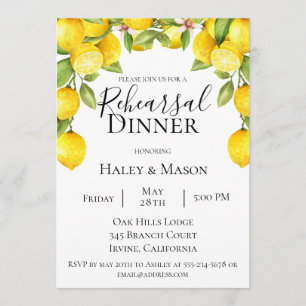 Citrus Orchard Probe Abendessen Einladung