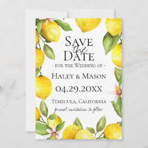 Citrus Orchard Save the Date Ankündigung