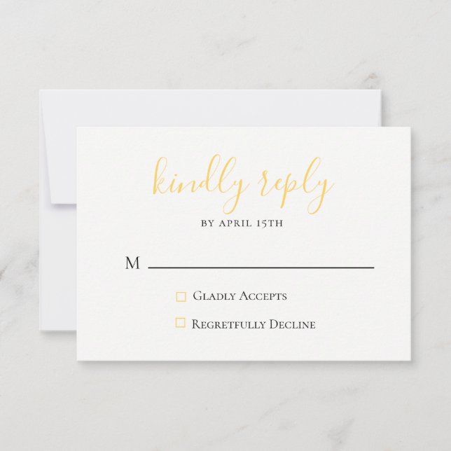 Citrus Orchard Wedding RSVP Card (Vorderseite)