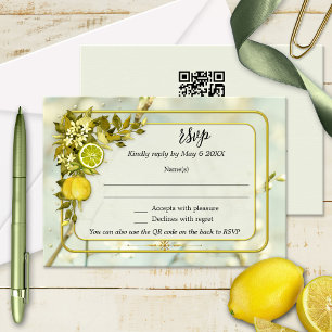 Citrus Orchard Wedding RSVP Card Einladung