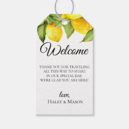 Citrus Orchard Wedding Welcome Bag Geschenkanhänger