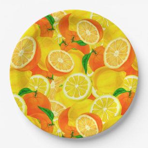 Citrus Papierplatte Pappteller