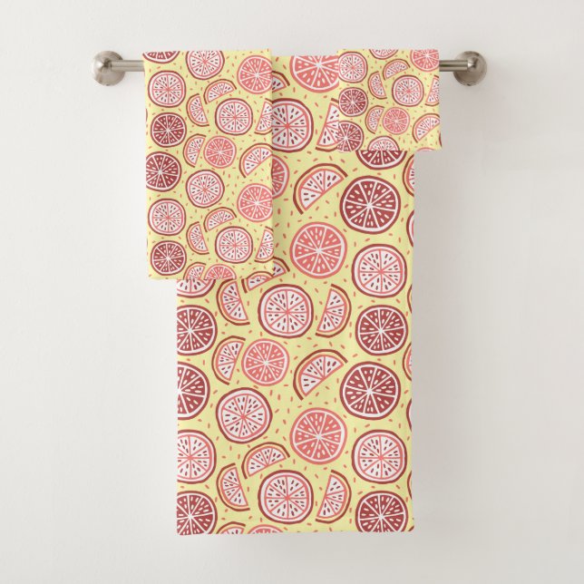 Citrus Pattern Handtuch-Set Badhandtuch Set (Insitu)