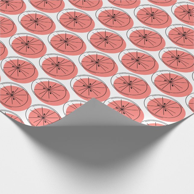 Citrus Pink Wrapping Paper Geschenkpapier (Ecke)