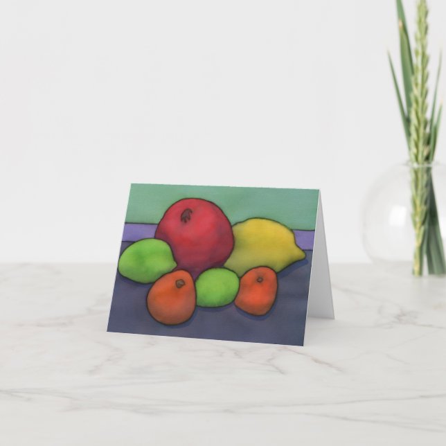Citrus & Pomegranate Notecard Karte (Vorderseite)