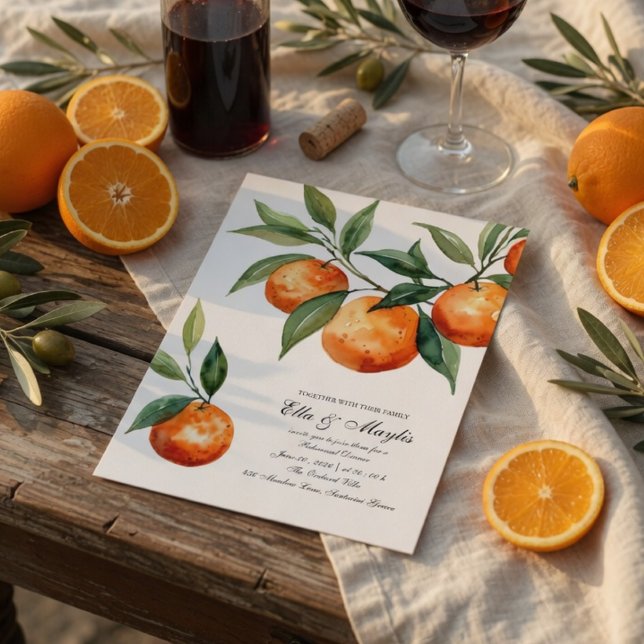 Citrus Probe Dinner Einladung | Mittelmeerraum (Von Creator hochgeladen)