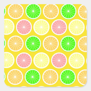 Citrus Quadratischer Aufkleber