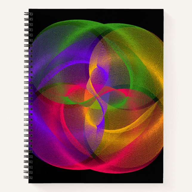 Citrus Raspberry Blend Geometric Notebook Notizbuch (Vorderseite)