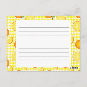Citrus Recipe Card Postkarte