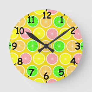 Citrus Runde Wanduhr