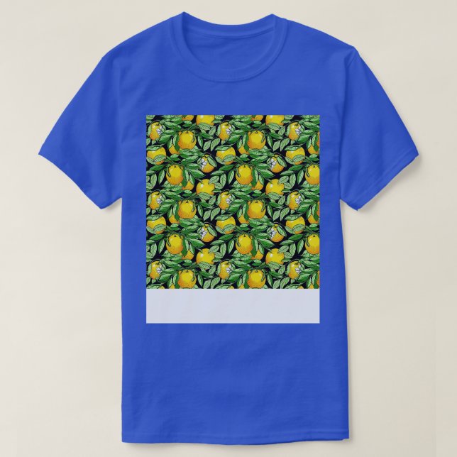 Citrus Seamless Pattern Lemon Limon Orange Mandari T-Shirt (Design vorne)