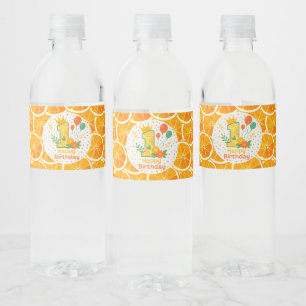 Citrus Slice 1. Geburtstag Wasserflasche Wasserflaschenetikett