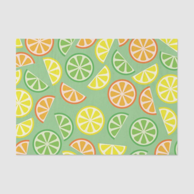 Citrus Slice Fruit Lemon Limon 1. Geburtstag Party Seidenpapier (Vorderseite)