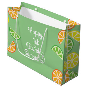 Citrus Slice Geburtstagsparty Große Geschenktüte