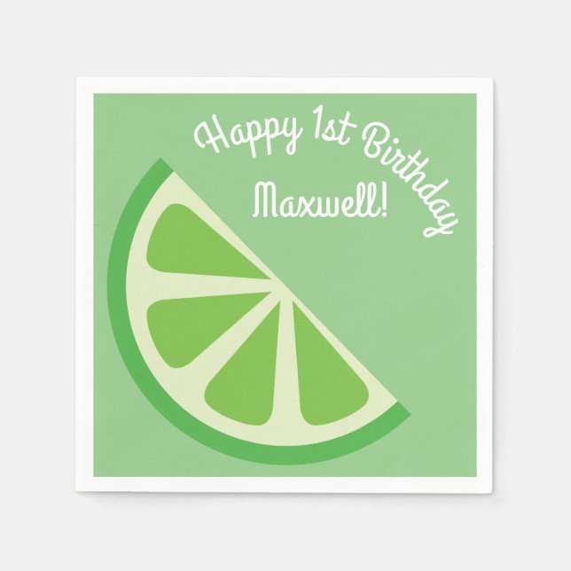 Citrus Slice Kid's Birthday Summer Serviette (Vorderseite)