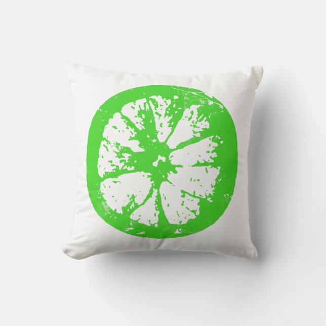 Citrus Slice Lime Pillow Kissen (Vorderseite)