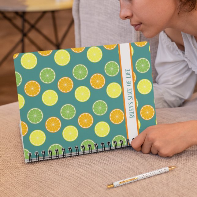 Citrus Slices Aquamarin Blue Notizbuch (Von Creator hochgeladen)