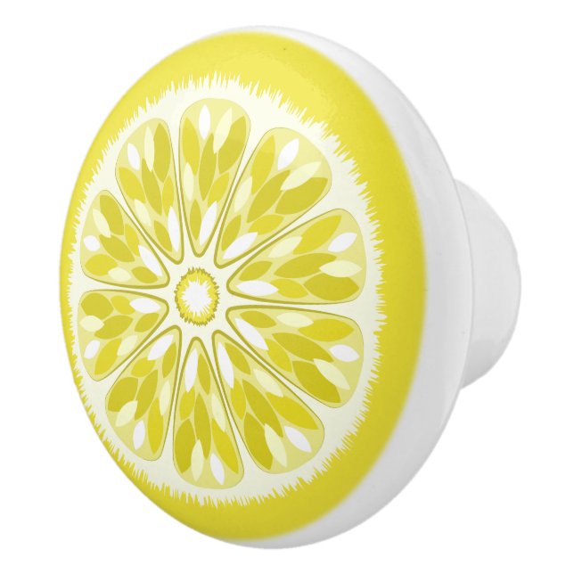 Citrus Slices Lemon Keramikknauf (Rechts)
