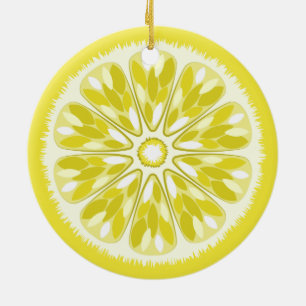 Citrus Slices Lemon Keramikornament
