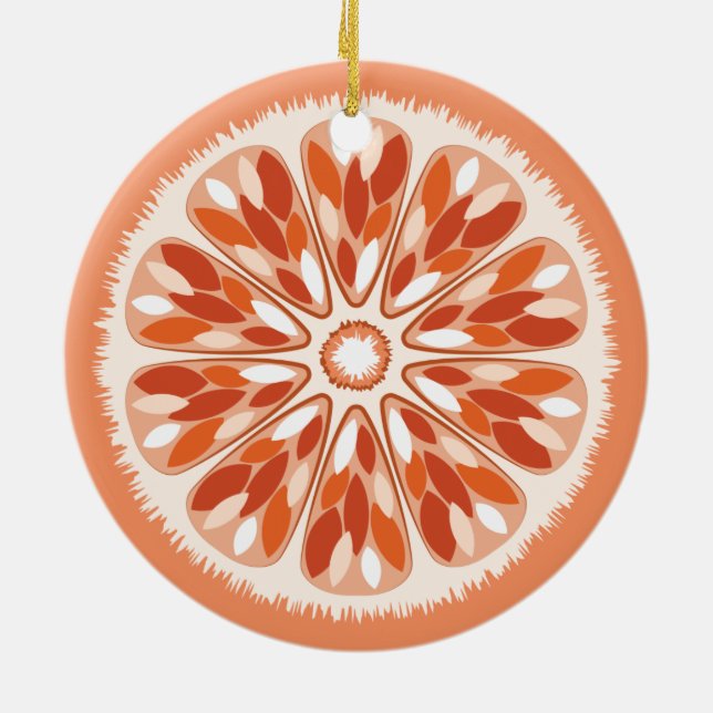 Citrus Slices Orange Keramikornament (Hinten)
