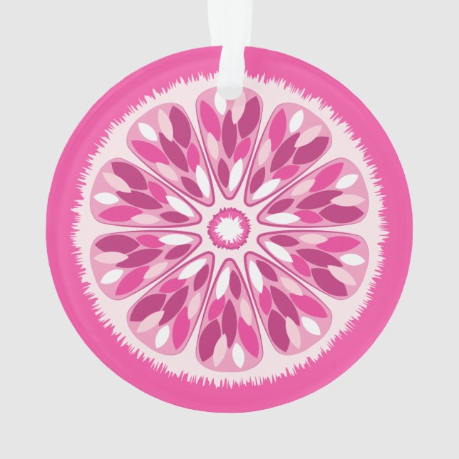Citrus Slices Pink Lemon Ornament (Rückseite)