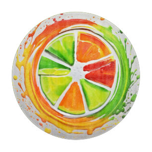 Citrus Splash Design Schneidebrett