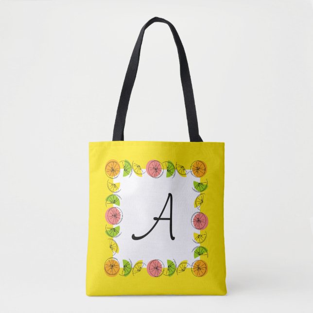 Citrus Square Yellow Monogram überall in der Tasch (Vorderseite)