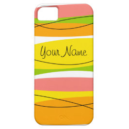 Citrus Stripe "Name" iPhone Gehäuse Case-Mate iPhone Hülle