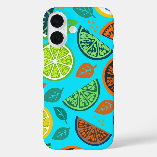 Citrus Summer Pattern Case-Mate iPhone Hülle (Rückseite)