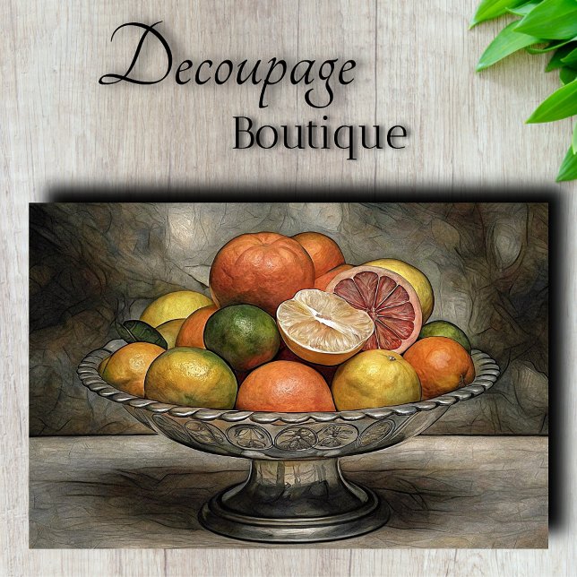 Citrus Symphony Decoupage Seidenpapier (Citrus Symphony Decoupage Tissue Paper)