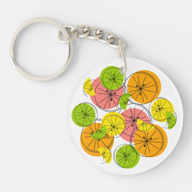 Citrus Text Schlüsselanhänger Kreis doppelseitig (Vorderseite)