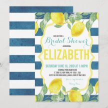 Citrus Themed Bridal Dusche Einladung