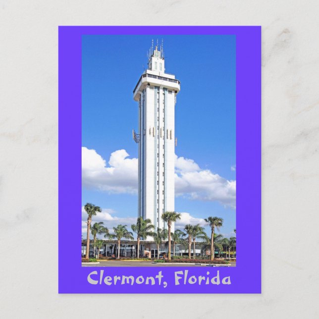 Citrus Tower in Clermont Florida, Gedicht der Hüge Postkarte (Vorderseite)