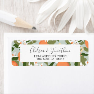 Citrus und Mint Wedding-Rücksendeadresse