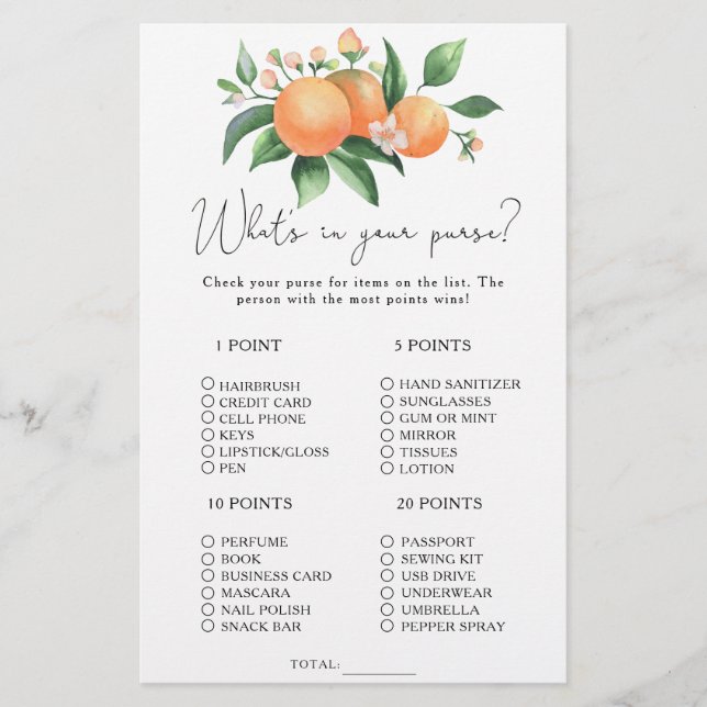 Citrus - Was ist in deinem Geldbörsenspiel? (Vorderseite)