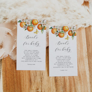 Citrus Watercolor Buchanfrage Kinderdusche Begleitkarte