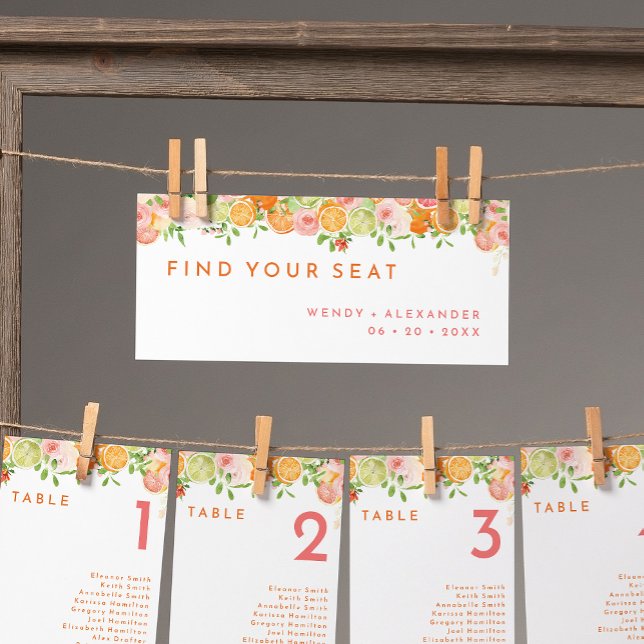 Citrus Watercolor Hanging Seating Chart Header (Von Creator hochgeladen)
