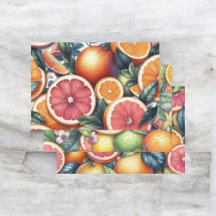 Citrus Watercolor Orange Frucht Botanischer Sommer