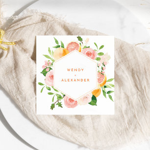 Citrus Watercolor Wedding Serviette