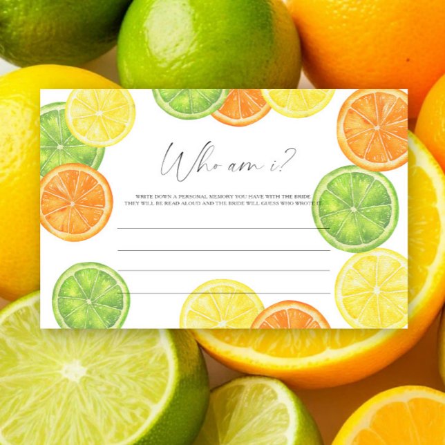 Citrus - Wer bin ich Brautparty-Spiel Briefpapier (Von Creator hochgeladen)