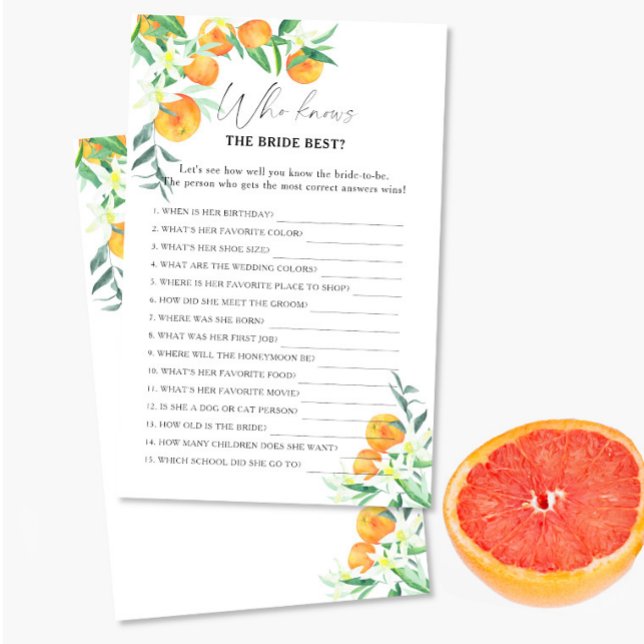 Citrus - Wer kennt das beste Spiel der Braut (Von Creator hochgeladen)