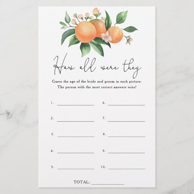 Citrus - Wie alt waren sie das Brautspiel (Vorderseite)