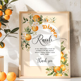 Citrus-Windeln Tombola-Süsse-Babydusche Poster