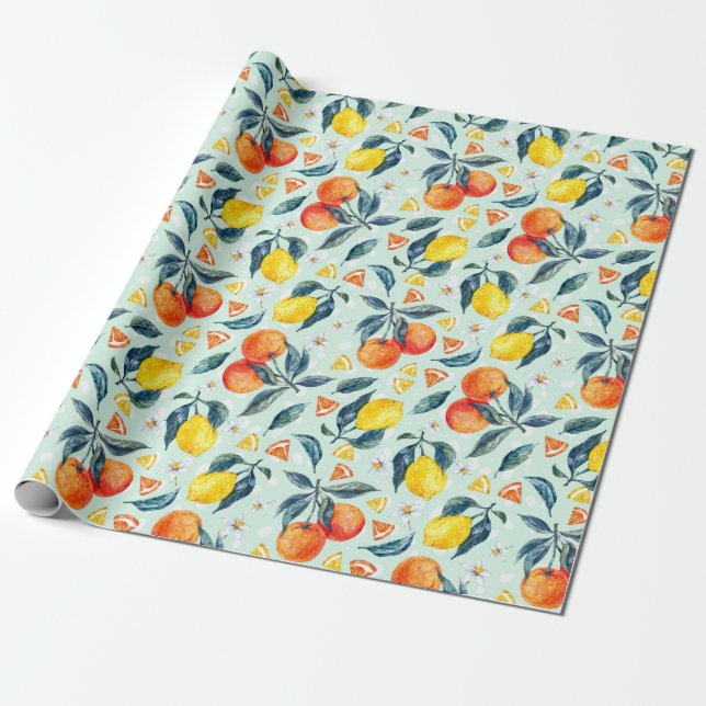 Citrus Wrapping Paper Geschenkpapier (Ungerollt)